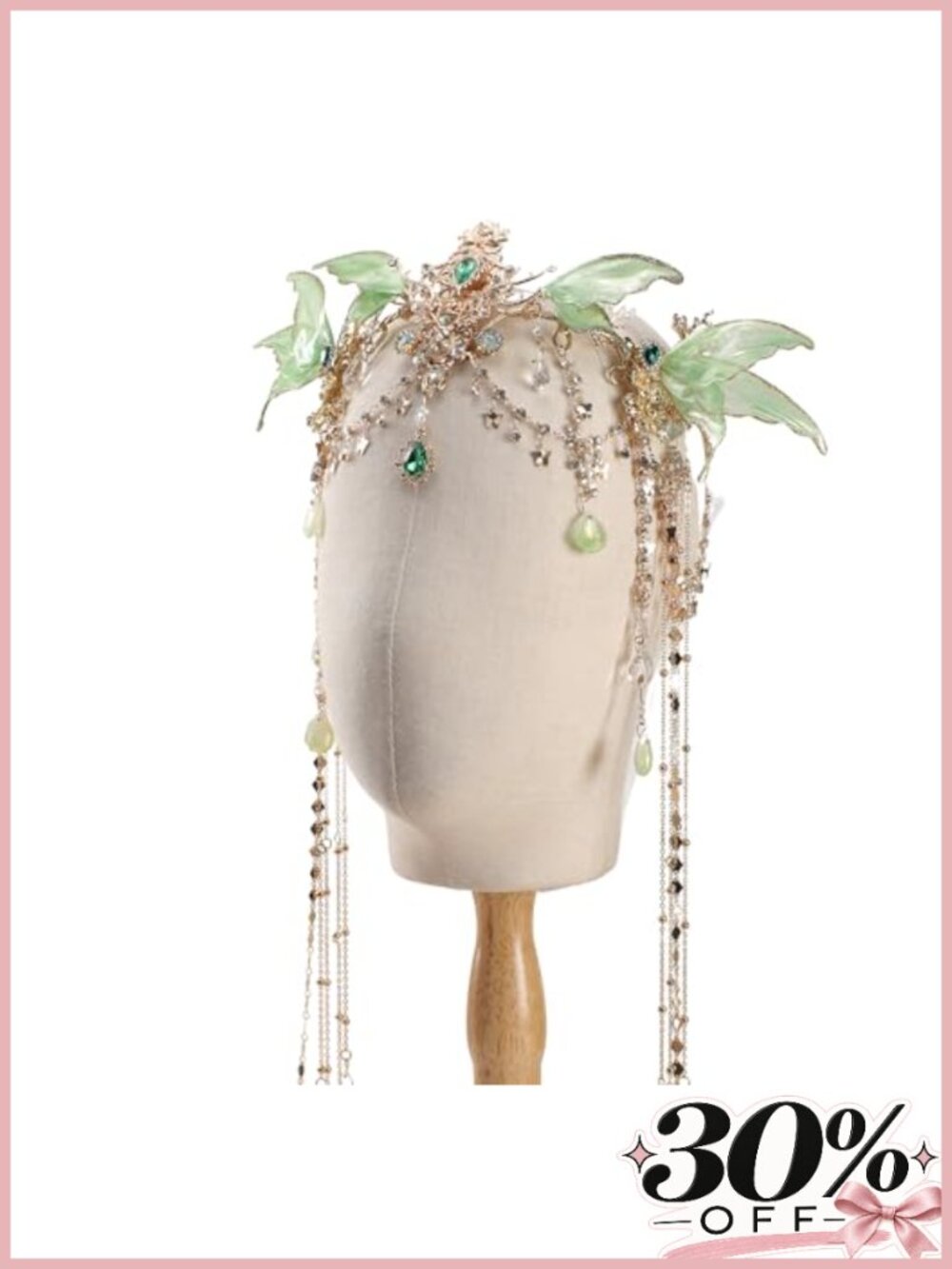 Butterfly Fairy Elf Crown Headpiece with Tassel